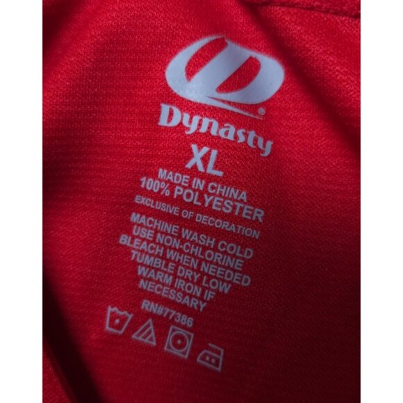 Vtg St Louis Cardinals Dynasty Series XL Red Blue Grey Button Spellout Jersey - Picture 11 of 11